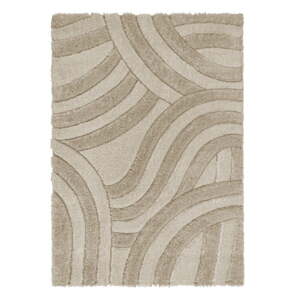 Béžový ručne tkaný koberec z recyklovaných vlákien 200x290 cm Velvet – Flair Rugs