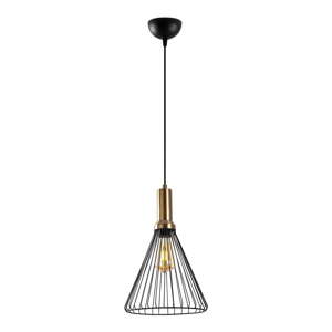 Čierne závesné svietidlo s kovovým tienidlom ø 24 cm Dear – Opviq lights