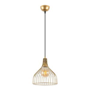 Závesné svietidlo v zlatej farbe s kovovým tienidlom ø 25 cm Cafu – Opviq lights