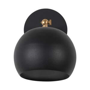 Čierne nástenné svietidlo ø 15 cm Sivani – Opviq lights