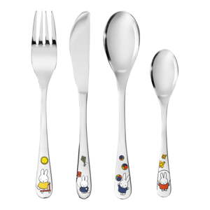 Antikoro detský príbor v striebornej farbe 4 ks Miffy – Zilverstad