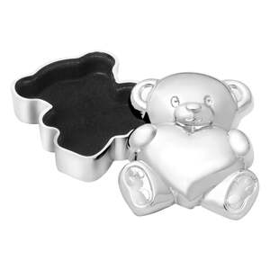 Kovová škatuľka na prvý zúbok 6x5x2 cm Bear with Heart – Zilverstad