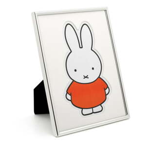 Kovový stojací/na stenu rámček v striebornej farbe 15x20 cm Miffy – Zilverstad