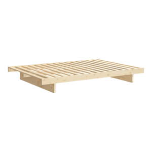 Jednolôžková posteľ z borovicového dreva s roštom 120x200 cm v prírodnej farbe Kanso – Karup Design
