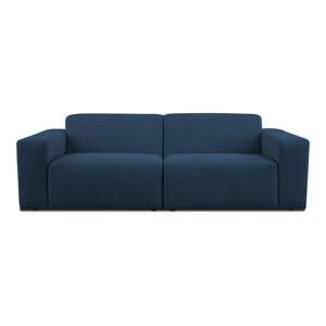 Tmavomodrá pohovka z textílie buklé 228 cm Roxy – Scandic