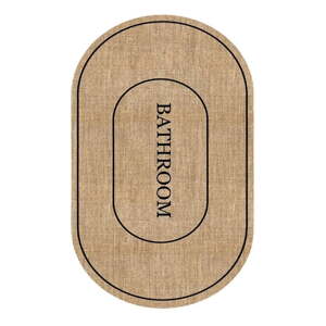 Hnedá kúpeľňová predložka 60x90 cm Jute Look – Mila Home
