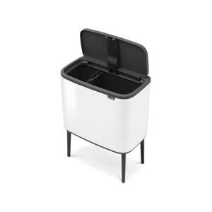 Biely dotykový oceľový odpadkový kôš na triedený odpad 34 l Bo Touch Bin – Brabantia