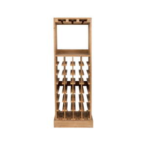 Hnedá vinotéka z jedlového dreva počet fliaš 28, 43,5x118,5 cm Claude – Dutchbone