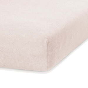 Béžová napínacia froté plachta 180x200 cm Ruby – Restilo