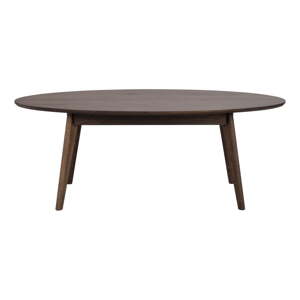 Tmavohnedý konferenčný stolík v dekore duba 65x130 cm Yumi – Rowico