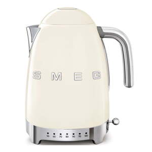 Krémová rýchlovarná kanvica z nehrdzavejúcej ocele 1,7 l Retro Style – SMEG