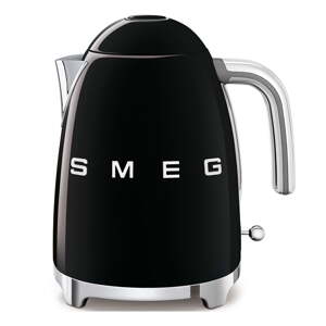 Čierna rýchlovarná kanvica z nehrdzavejúcej ocele 1,7 l Retro Style – SMEG