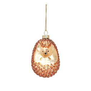 Sklenená ručne vyrobená vianočná ozdoba 8 cm Hedgehog – Sass & Belle