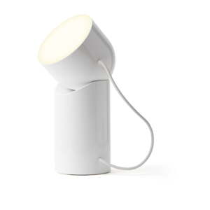 Biela LED stolná lampa (výška 14 cm) Orbe – Lexon