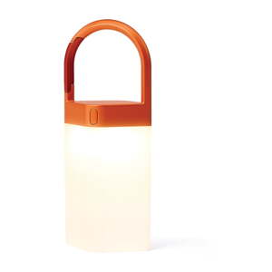 Svetločerveno-biela LED stolová lampa (výška 23 cm) – Lexon