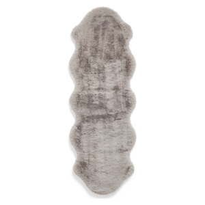 Svetlosivý syntetický behúň 60x180 cm Super Teddy – Think Rugs