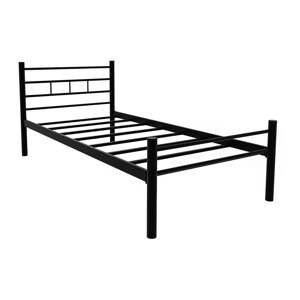 Čierna kovová jednolôžková posteľ s roštom 90x200 cm K70 – Kalune Design