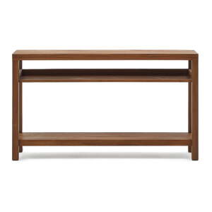 Konzolový stolík z tíkového dreva v prírodnej farbe 35x140 cm Sashi – Kave Home