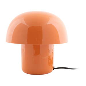 Oranžová stolová lampa s kovovým tienidlom (výška 20 cm) Fat Mushroom – Leitmotiv
