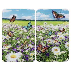 Kryty na sporák z tvrdeného skla v súprave 2 ks 52x30 cm Summer Meadow – Maximex