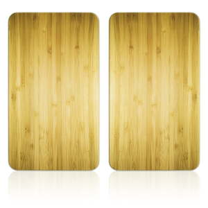 Kryty na sporák z tvrdeného skla v súprave 2 ks 52x30 cm Wooden – Maximex