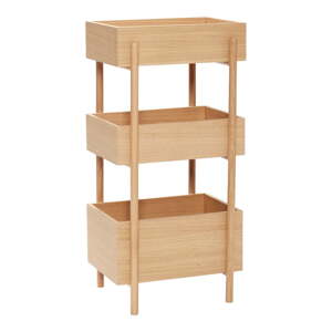 Konzolový stolík z dubového dreva v prírodnej farbe 34x43 cm Stack – Hübsch