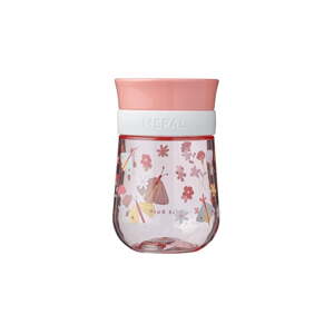 Svetloružový tritanový detský hrnček 300 ml Flowers & butterflies – Mepal