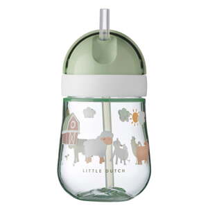 Tritánový detský hrnček v bielej a svetlozelenej farbe 300 ml Little farm – Mepal