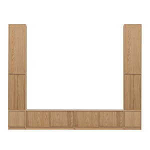 TV zostava v dekore duba v prírodnej farbe 300x243 cm Modulair – vtwonen