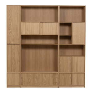 Modulárna knižnica v dekore duba v prírodnej farbe 217x243 cm Modulair – vtwonen