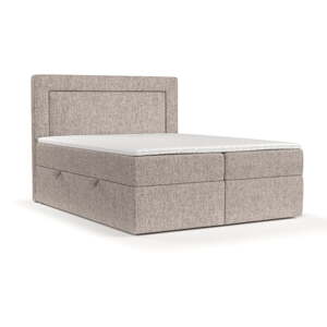 Svetlohnedá boxspring posteľ s úložným priestorom 140x200 cm Imagine – Maison de Rêve