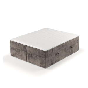 Hnedá boxspring posteľ s úložným priestorom 140x200 cm Yoko – Maison de Rêve