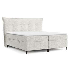 Svetlosivá boxspring posteľ s úložným priestorom 180x200 cm Sinai – Maison de Rêve