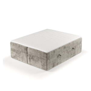 Svetlohnedá boxspring posteľ s úložným priestorom 140x200 cm Yoko – Maison de Rêve