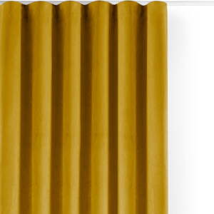 Zamatový dimout záves v horčicovej farbe 400x300 cm Velto – Filumi