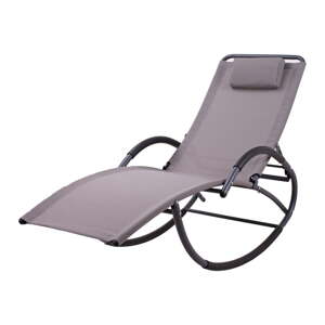 Sivé kovové záhradné ležadlo Siros – Garden Pleasure