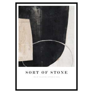 Obraz 72x102 cm Sort Of Stone   – Malerifabrikken