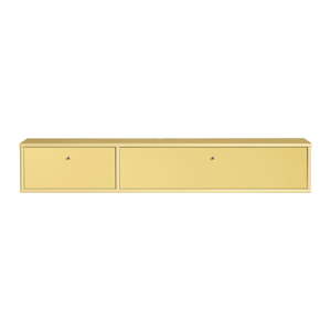 Svetložltý TV stolík 136x22 cm Mistral – Hammel Furniture