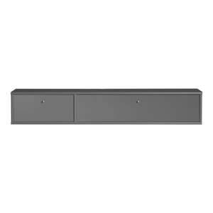 Antracitový TV stolík 136x22 cm Mistral – Hammel Furniture