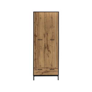 Šatníková skriňa v dekore duba v čierno–prírodnej farbe 65x180 cm Rocco – Støraa