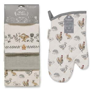 Utierky a chňapka v súprave 4 ks Country Animals – Cooksmart ®
