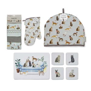 Súprava kuchynského textilu 13 ks Curious Cats – Cooksmart ®