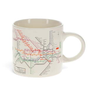 Béžový keramický hrnček 350 ml Heritage Tube Map – Rex London