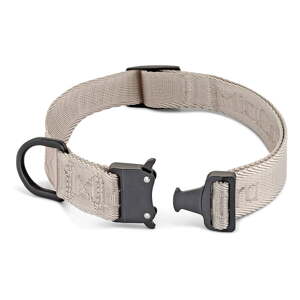 Béžový obojok veľkosť M/L dĺžka 35 cm Modena Greige M/ML – MiaCara