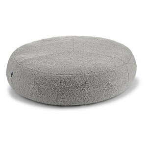 Sivý pelech pre psa z materiálu buklé ø 90 cm Senso Pouffe Pebble M/L – MiaCara