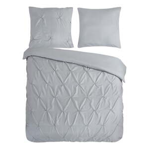 Sivé predĺžené obliečky na dvojlôžko z mikrovlákna 200x220 cm Pure Elegance – Good Morning