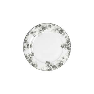 Dezertné porcelánové taniere v bielej a svetlosivej farbe v súprave 6 ks ø 19 cm Foliage gray – Villa Altachiara