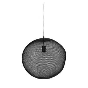 Matne čierne závesné svietidlo s kovovým tienidlom ø 50 cm Reilley – Light & Living