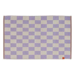 Svetložlto-fialová kúpeľňová predložka z bio bavlny 50x80 cm Retro – Mette Ditmer Denmark