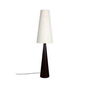 Čierno-biela stmievateľná stojacia lampa s textilným tienidlom (výška 166 cm) Miki – Dutchbone